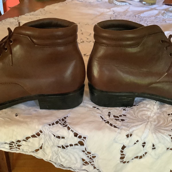 Vtg 80’s Ankle Boots,Sz6M,Leather Booties,West 31st Co.,Lace Up Ankle Boots