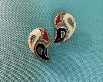 90’s Paisley Earrings, Pierced Earrings, AVON