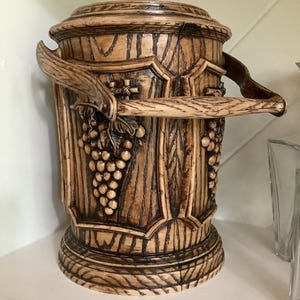 80’s Ice Bucket, Faux Wood Ice Bucket,Insulated Ice Bucket, Vintage Bar
