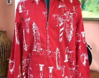 Vintage 70’s Swim Suit Jacket, Sz S, Onque Casuals,Summer Cotton Beach Jacket