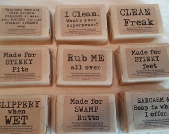 The Opinionated Soap Bar/ Talking Soap/ Funny Saying Soap/ Phrase Soap/ Gift Soap