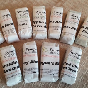 Sampler grootte Zeep / Travel Soap / Gast Zeep / Parabenen vrij / Sulfaatvrij / ftalaatvrije geur