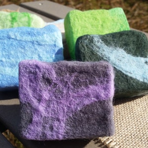 Felted Soap / 100% Merino Wool Soap / Soap in a sweater / Loufah soap / Washcloth wrapped soap