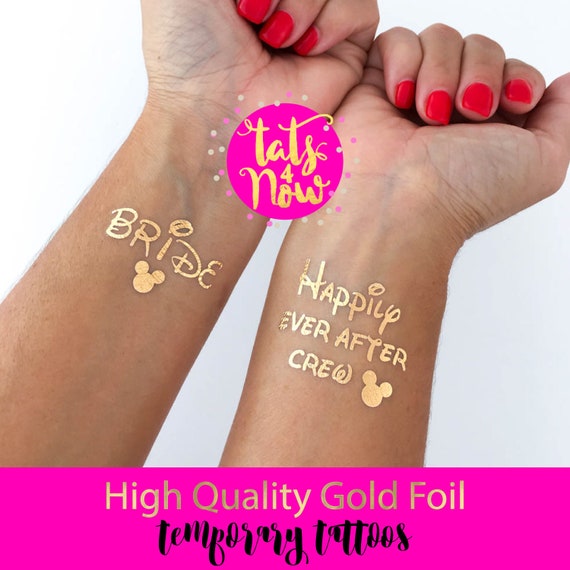 disney bachelorette party, temporary tattoos perfect for your bachelorette party favors, great gift for your bridesmaids and bride to be