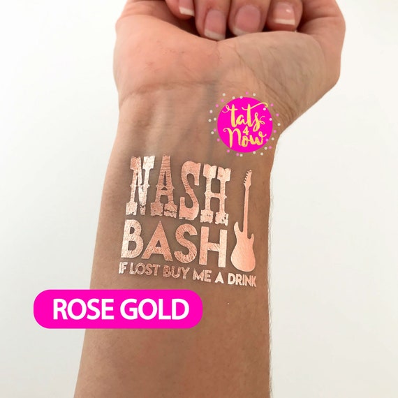 Rose gold nashville nash bash nashelorette party favor tattoos, Rose gold party favors, nash bash rose gold tattoos, nashville party