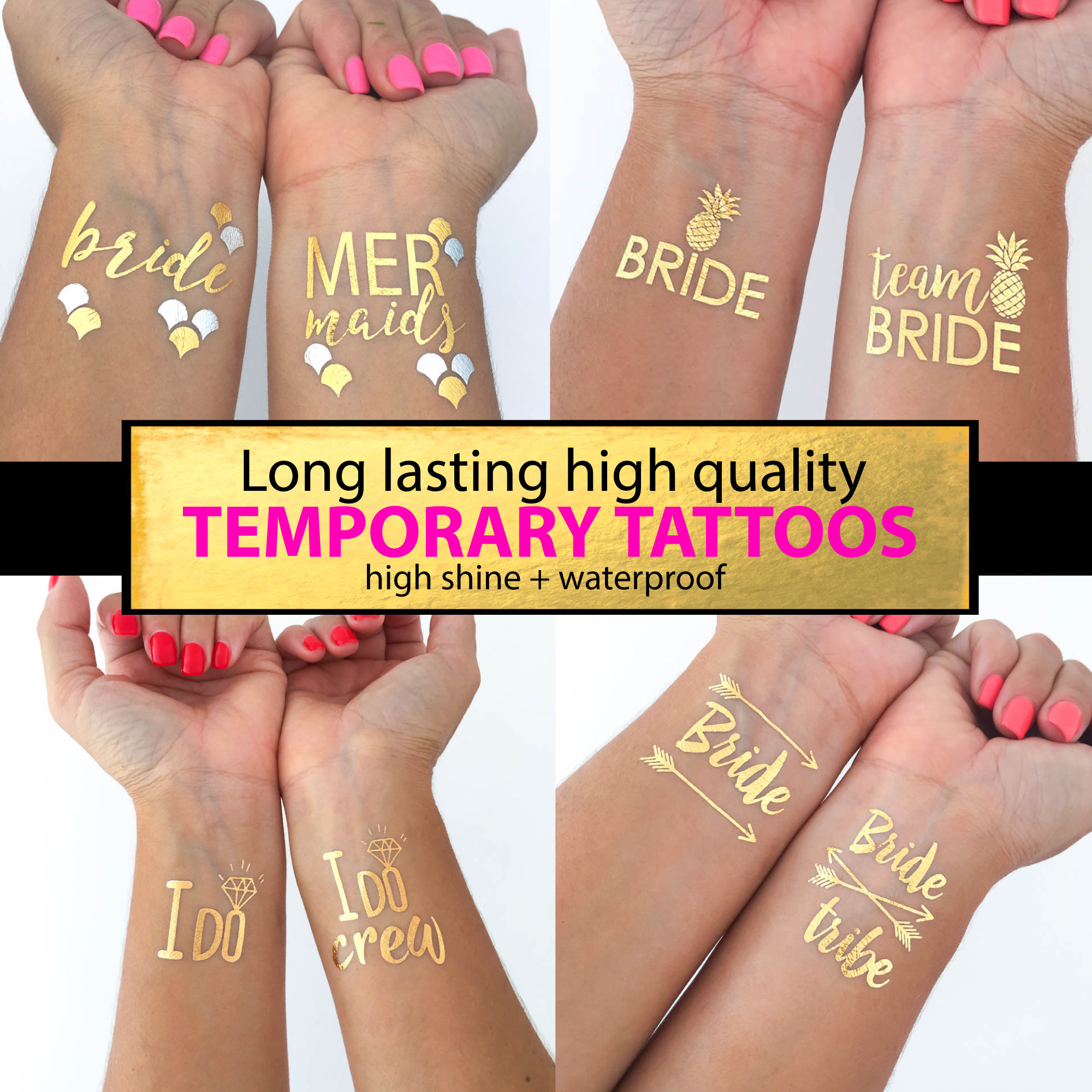 Bachelorette Tattoos Bachelorette Party Tattoo Gold Tattoos Bride