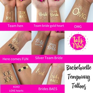 Variety pack of bachelorette tattoos, Pick any 20 tattoos, Mix and match to customize your order image 4