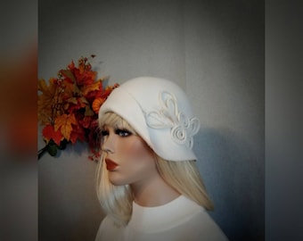 Felt cloche hat