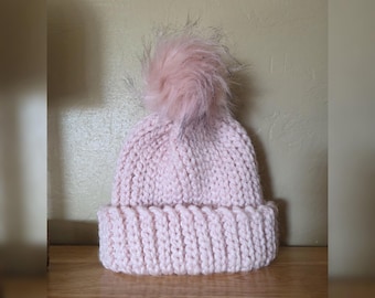 Chunky Pink Beanie