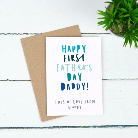 personalised first fathers day card