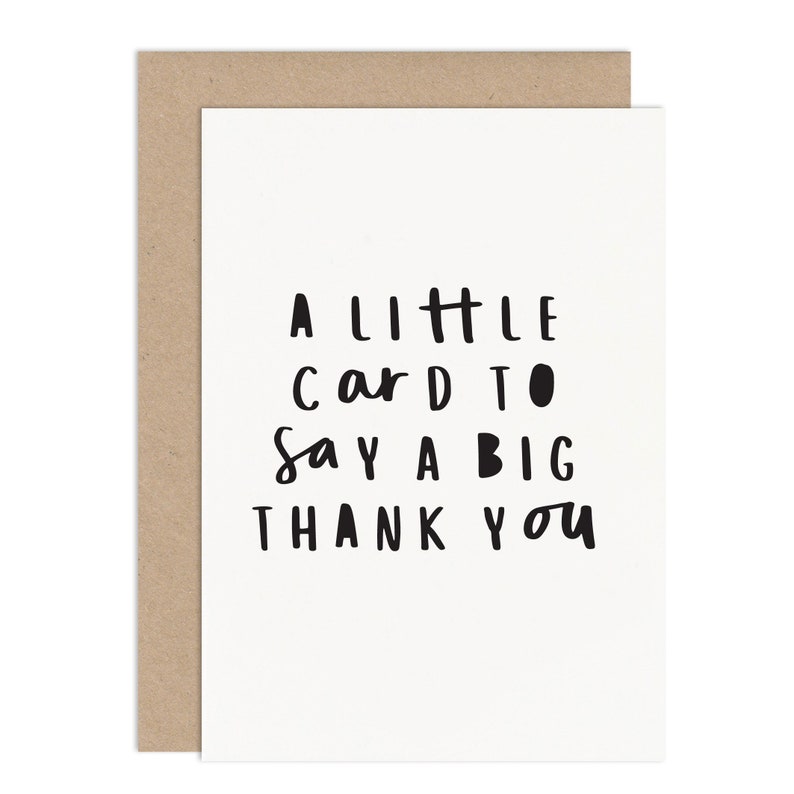 Little Card Big Thank You Thank You Card pack Etsy