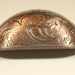 Fancy Western Style Bin Pull - Antique Copper