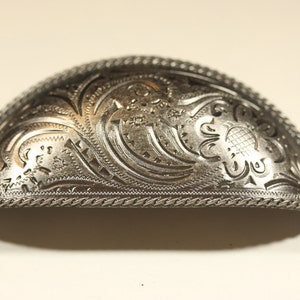 Fancy Western Style Bin Pull - Old Silver