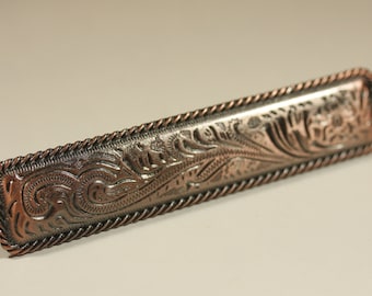 Fancy Western Style Pull - Antique Copper