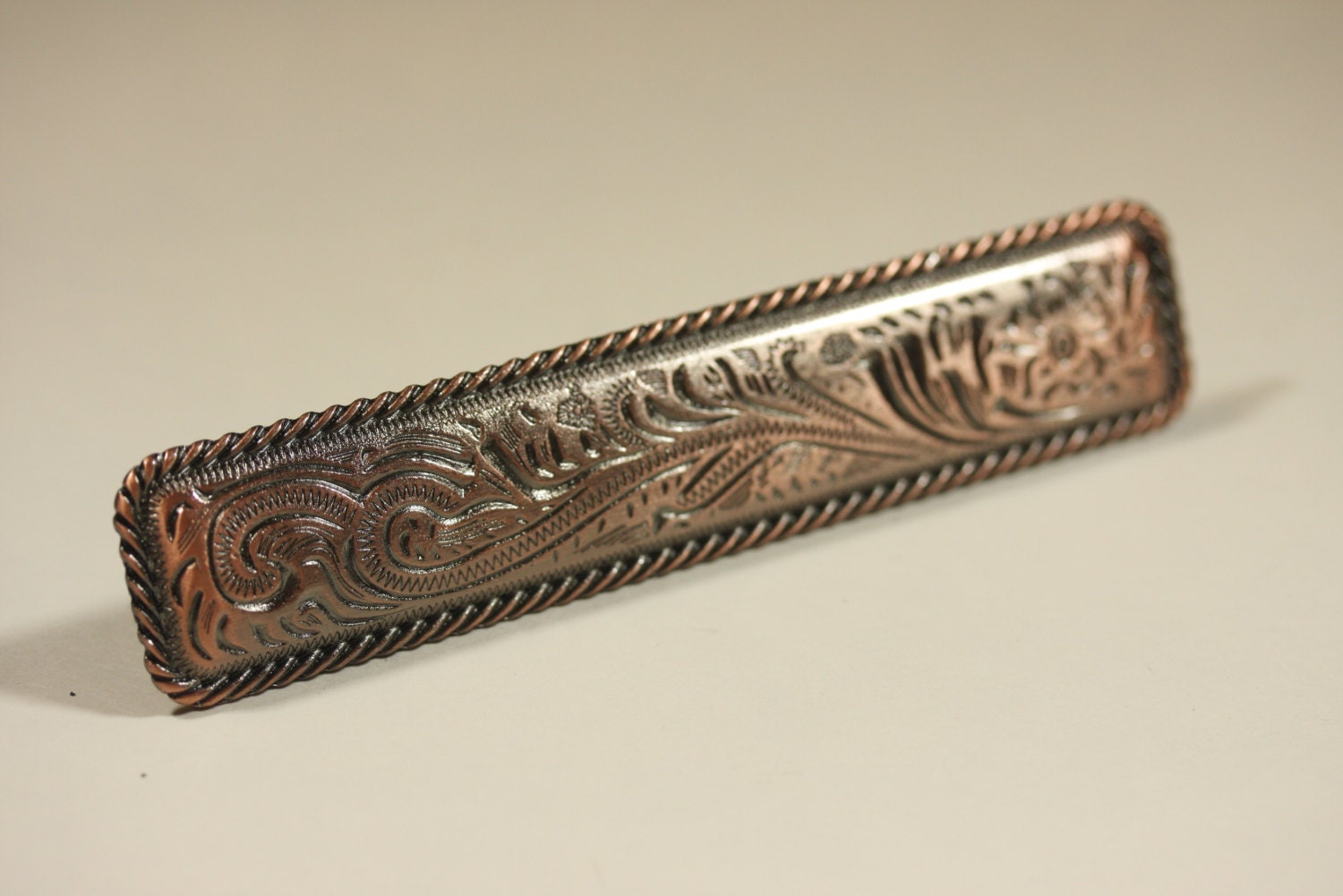 Fancy Western Style Pull - Antique Copper