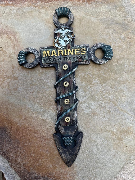Marines, Marine Corps, USMC, Cross, Veteran, Military, Wall Cross