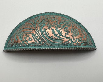 Fancy Western Style Bin Pull Copper Patina