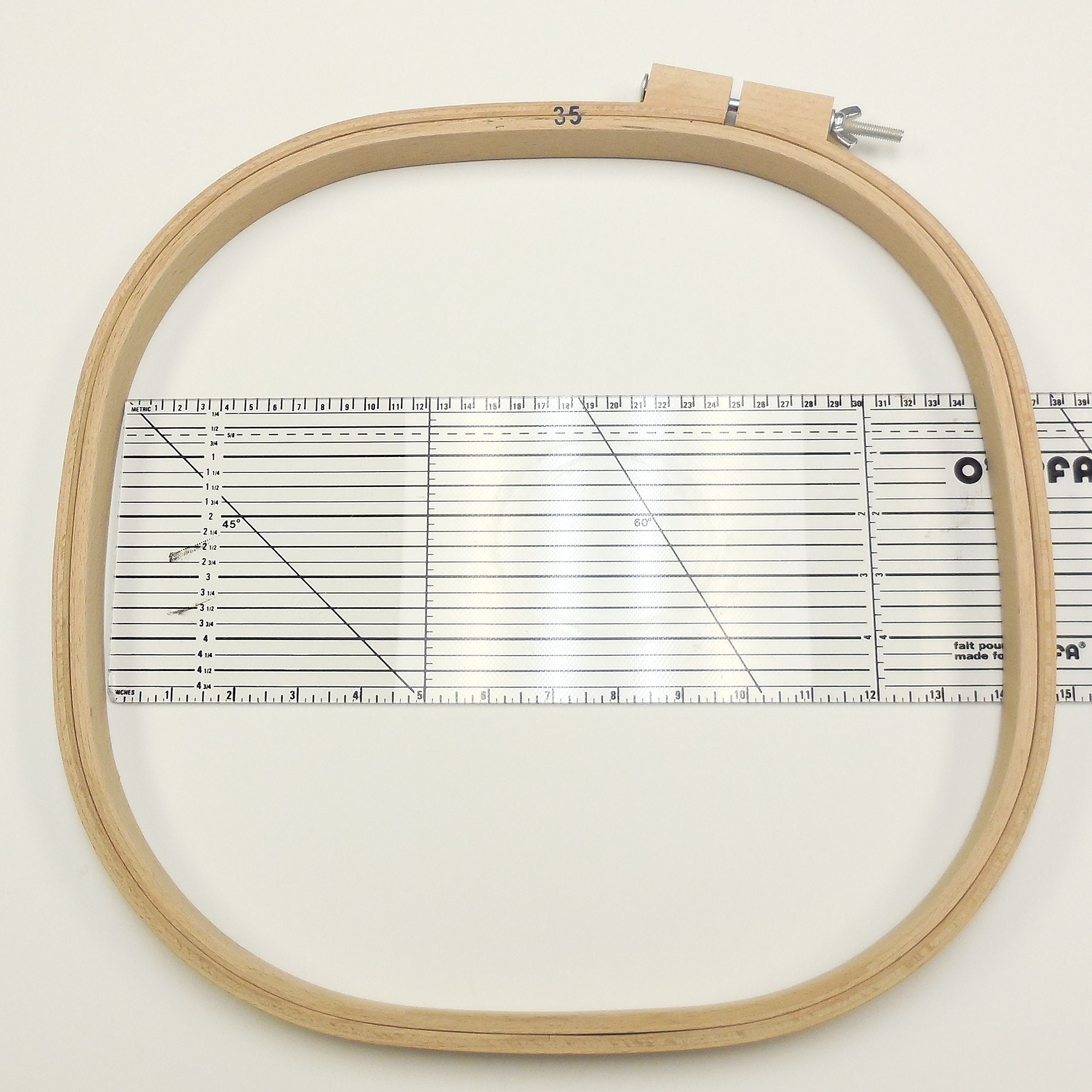 Square Round Wooden Quilting Hoop - 1 x 14.5” – Hoop and Frame