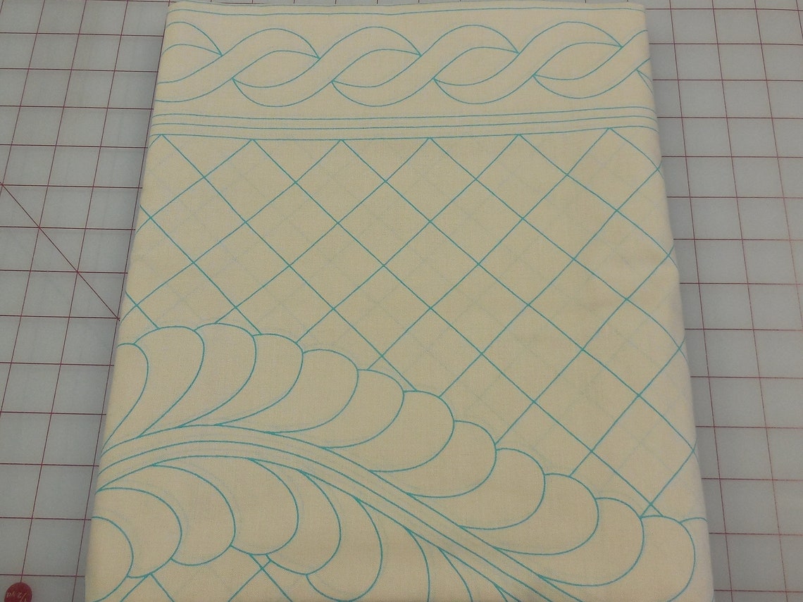 Feathered Pineapple PrePrinted Wholecloth Quilt Kit 88 Etsy