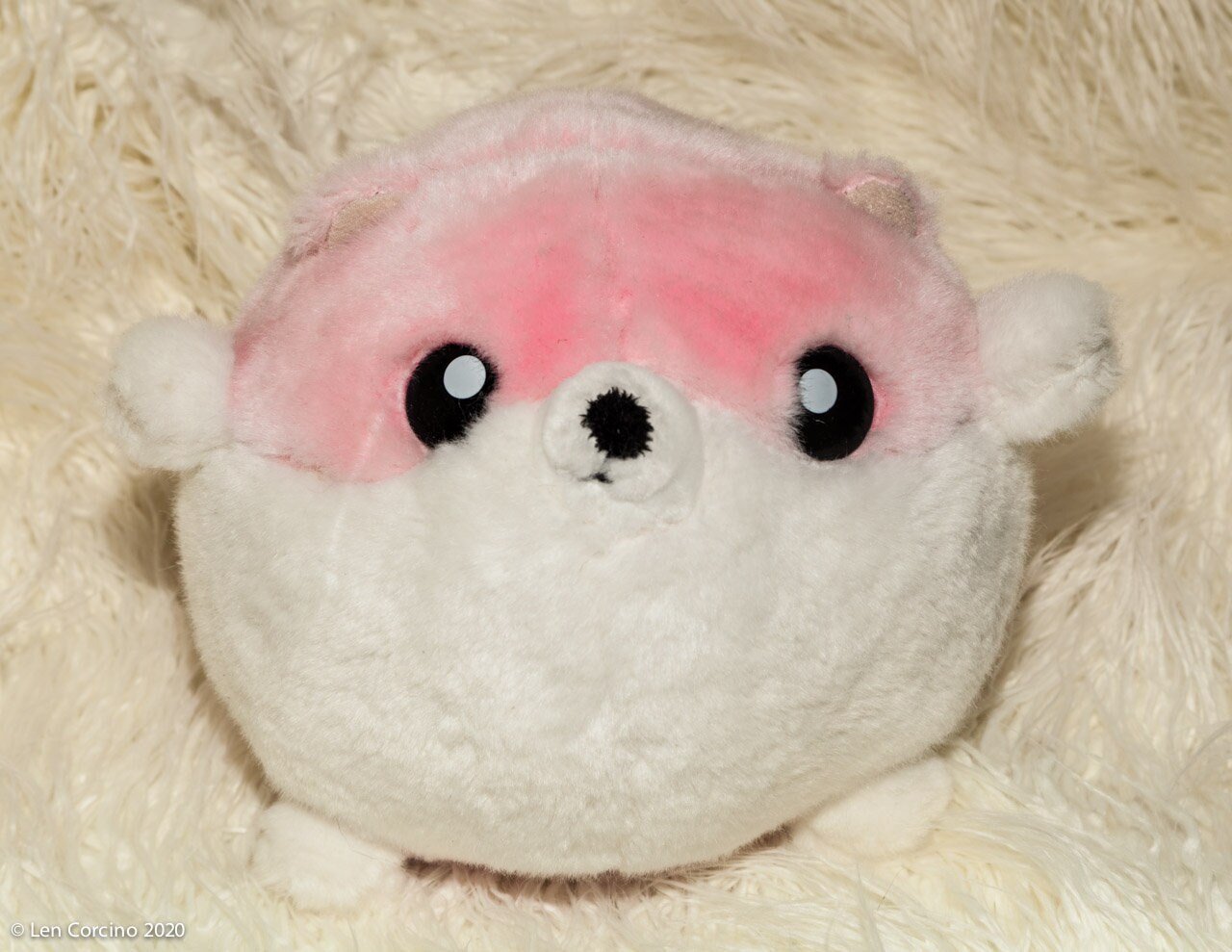 pink dog plush