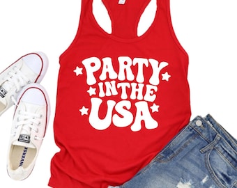 Party In The USA - Patriotic Shirt - 4th of July - USA Tank Top