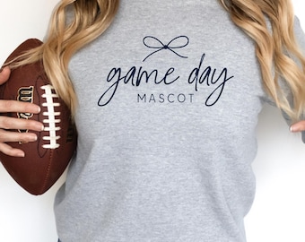 Personalized Game Day Sweatshirt, Custom Mascot Crewneck, School Spirit Sweatshirt, Football Mom Shirt, Team Spirit Gift