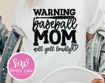 Baseball Mom Shirt, Baseball Mama T-shirt, Loud and Proud, Baseball Sports Mom, Baseball
