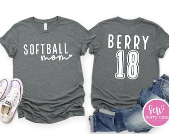 Softball Shirt - Custom Softball Shirts - Softball Tees - Softball Mom Shirt - Mom Tees - Personalized