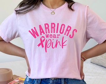 Breast Cancer Awareness T-shirt - Warriors Wear Pink - Pink Ribbon - Cancer Survivor - In October We Wear Pink