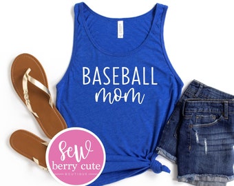 Baseball Shirt - Baseball Tank Top - Baseball Mom Tank Top -  Baseball Mama - Baseball Player - Baseball Coach - Game Day