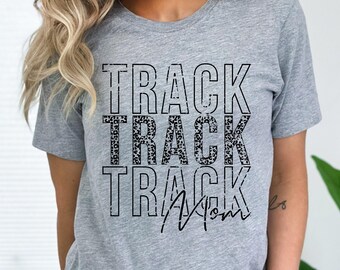 Track Mom T-shirt - Track and Field - Mother's Day Gift for Track Mama - Sports Mom - Leopard