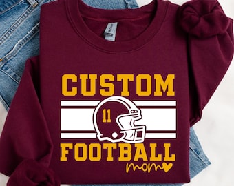 Custom Football Mom Sweatshirt - Football Crewneck - Football Sweatshirt - Custom Mascot Crewneck