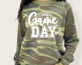 Game Day Sweatshirt - Camo Sweatshirt - Camo Shirt - Game Day - Football - Football Mom