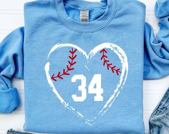 Custom Baseball Sweatshirt , Personalized Baseball Sweatshirt, Baseball Mom Gift, Baseball Fan,  Baseball Tee, Mothers Day Gift for Grandma