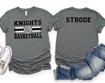 Custom Basketball T-shirt, Personalized Mascot Tee, Team Colors, School Spirit Shirt, Name, Number, Gift