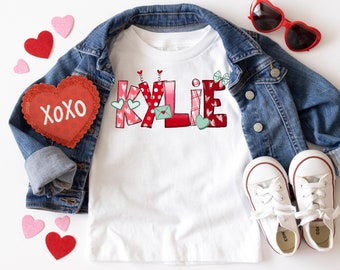 Personalized Valentine Shirt - Girls Valentine's Day Shirt - Valentine Truck Shirt - Baby Girl Valentine Shirt - Custom Shirt - Kids Tshirt