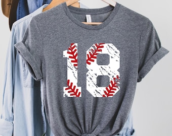 Personalized Baseball Player Number T-Shirt