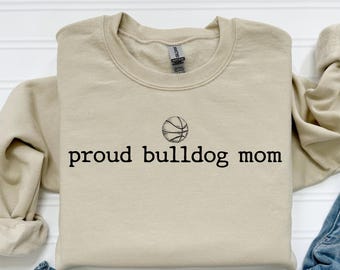 Custom Basketball Mom Crewneck - Personalized Sweatshirt - Mascot - School - Sports Mom