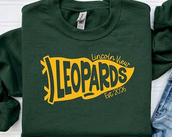 LINCOLN VIEW - Pennant Design on Gildan UNISEX Sweatshirt
