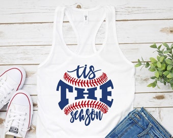 Baseball Shirt - Baseball Tank Top - Tis the Season Tank Top -  Baseball Mom Shirt - Baseball Mama - Baseball Fan - Baseball Vibes