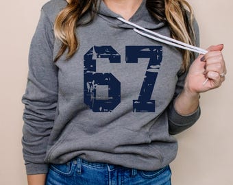 Distressed Number Hoodie | Sports Mom Number Hoodie | Custom Player Number Sweatshirt | Game Day Hoodie | Bella Canvas Unisex
