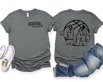 Personalized Basketball Mom T-shirt | Basketball Shirt | Basketball Mama Shirt | Basketball mom | Basketball Mom Gift | Twins | Girls