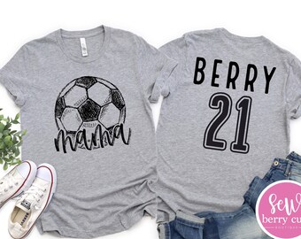 Soccer Mom Shirt - Custom Soccer Mom Tee - Soccer Mama T-shirt - Personalized Soccer Shirt