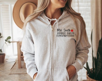 Custom Teacher Jacket - Personalized Teacher Hoodie - Teacher Shirt - Custom Shirt - School Mascot - Coach Shirt