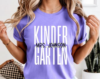 Personalized Grade Level Teacher Shirt | Custom Teacher Name Tee | Custom Comfort Colors T-shirt | Back to School | Team Shirts