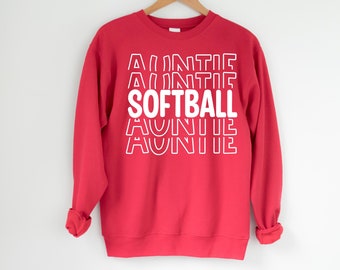 Softball Auntie Sweatshirt - Softball Aunt Shirts - Softball Aunt Shirt - Softball Aunt - Aunt Sweatshirt