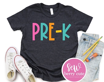 Pre- K T-shirt - Pre K Tee - Preschool Shirt - Back to School Shirt - Preschool Tee - First Day of school Shirt