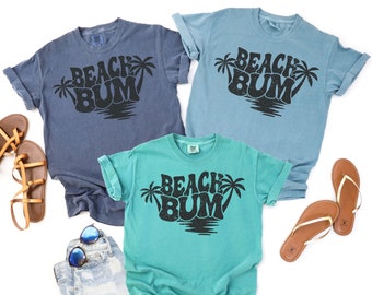 Beach Bum Shirt - Beach Shirt - Palm Trees - Summer Shirt - Vacation Shirt - Oversized Shirt - Comfort Colors