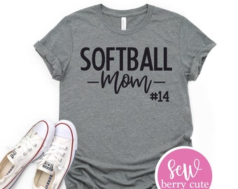 Softball Shirt - Custom Softball Mom Shirt - Softball Tees - Softball Mama Shirt - Mom Tees - Personalized - Team Shirts