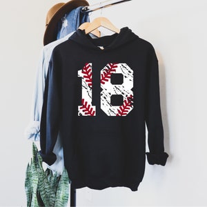 Baseball Hoodie - Personalized Baseball Hoodie - Baseball Mom Hoodie - Baseball Number
